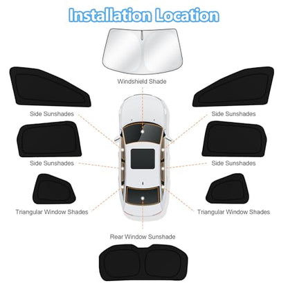 Car Window Shades for Nissan Rogue 2021 (8 Count)