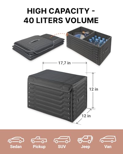 Trunk Storage 17.7" Collapsible Crate For Groceries