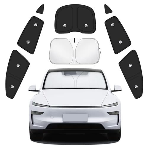 8pcs Car Window Shades for Tesla ModelY 2025 2026 Upgrade with Suction Cups (8 Count)