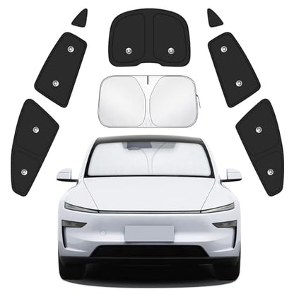 8pcs Car Window Shades for Tesla ModelY 2025 2026 Upgrade with Suction Cups (8 Count)