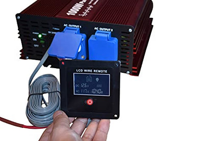 2000W Pure Sine Wave Inverter 12V to 120V AC with 2 AC outlets