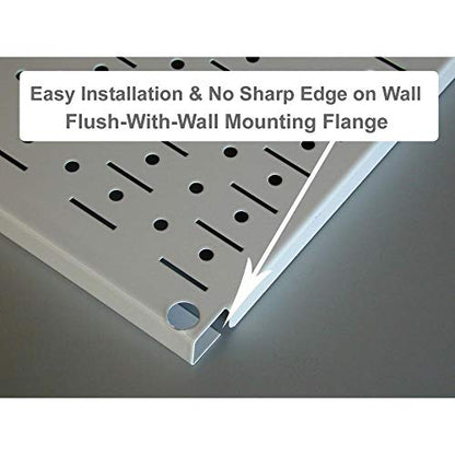 30-WRK-400WB Standard Workbench Metal Pegboard Tool Organizer,White/Black