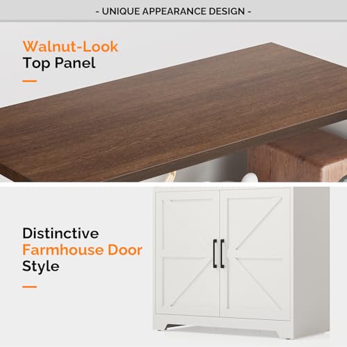 Bookcase with Doors and Adjustable Shelves
