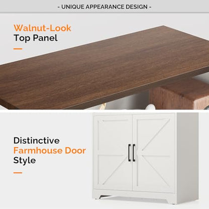 Bookcase with Doors and Adjustable Shelves