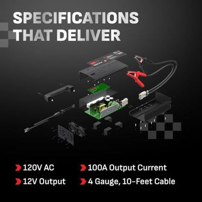 100A Car Battery Charger & Power Supply