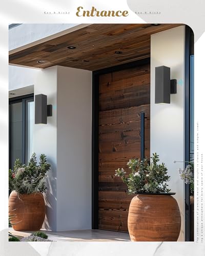 Modern Outdoor Wall Light (2 Count)