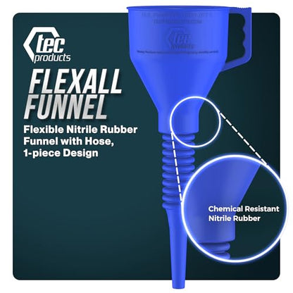 FlexAll Long Flexible Oil Change Funnels for Automotive Use