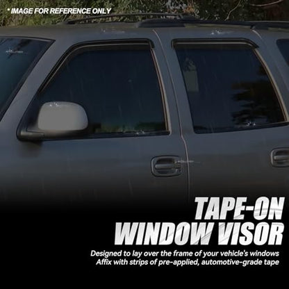 4PCS Tape On Window Visors for 1992 (4 Count)