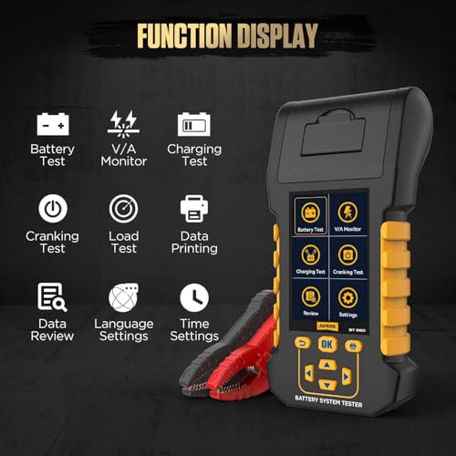 Car Battery Tester with Printer 12V 24V Load