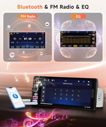 6.9 inch Single Din Car Stereo Wired Carplay Android Auto