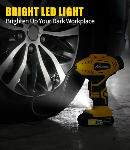 20V Rechargeable Cordless Tire Inflator Portable Air Compressor