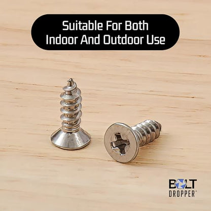 4 x 1 4" Stainless Steel Flat Head Phillips Wood Screw (100 Count)