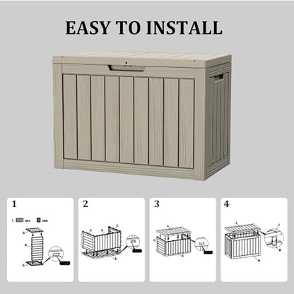 45 Gallon Small Outdoor Storage Deck Box