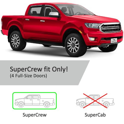 in Channel Extra Durable Rain Guards for Trucks Ford Ranger 2019