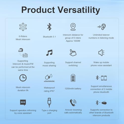 Q8 Motorcycle Helmet Bluetooth Headset