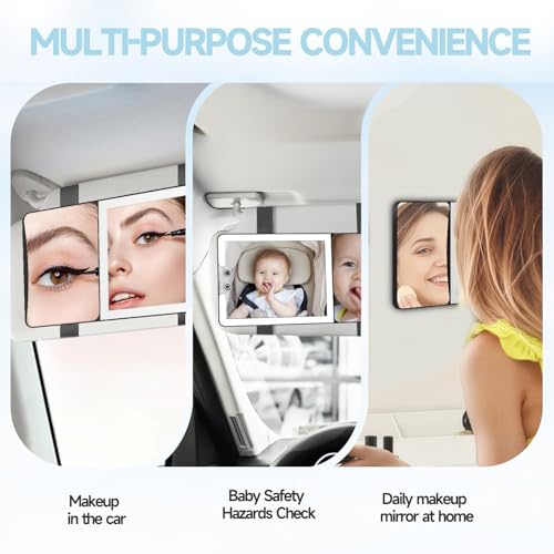 Car Sun Visor Vanity Mirror with Lights
