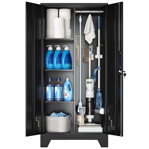 61" Broom Closet Storage Cabinet