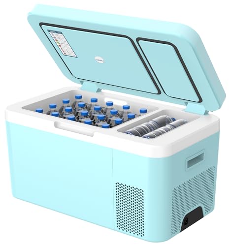 12 Volt Car Refrigerator Dual Zone 25 Quart Portable Freezer 12V Fridge Compressor Cooler 12V