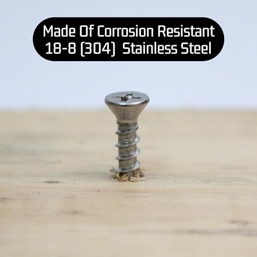 6 x 1 2'' Stainless Steel Flat Head Phillips Wood Screw (100 Count)