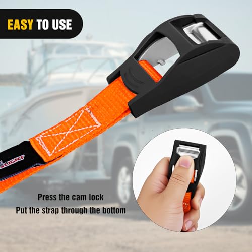 1in x 12ft Heavy Duty Lashing Straps 4PCS (4 Count)