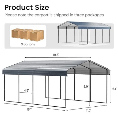 12'x20' Heavy Duty Metal Carport