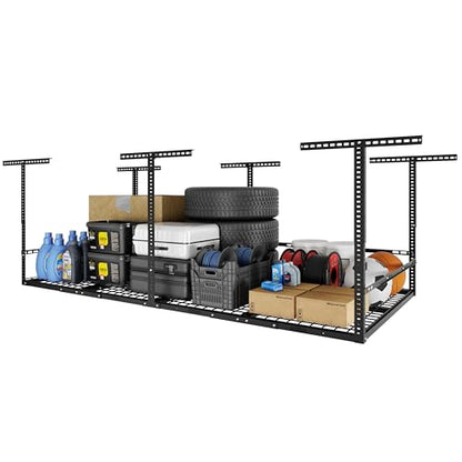 4x8 Overhead Garage Storage Rack with Safety Rails