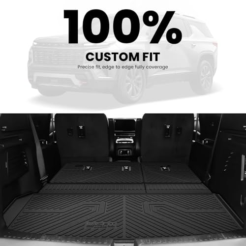 Trunk Mat with Backrest Mat for Chevrolet Chevy Traverse 2024