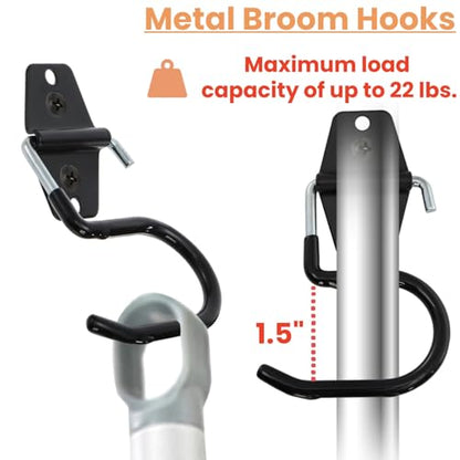 16 Pack Metal Broom Hooks (16 Count)