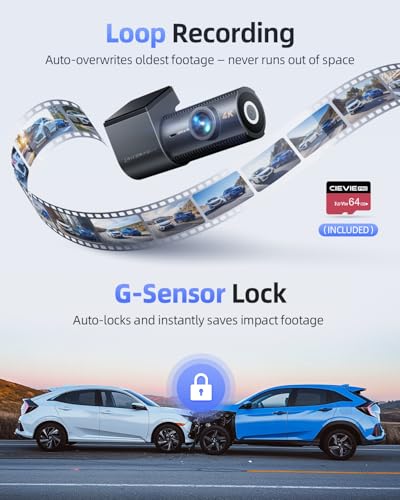 4K Dash Cam Front and Rear
