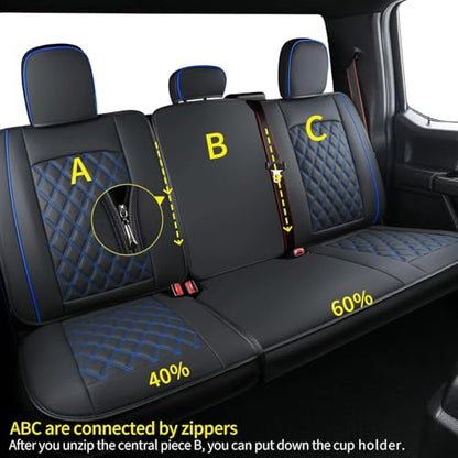 F150 Faux Leather Seat Covers Fit for 2015 (4 Count)