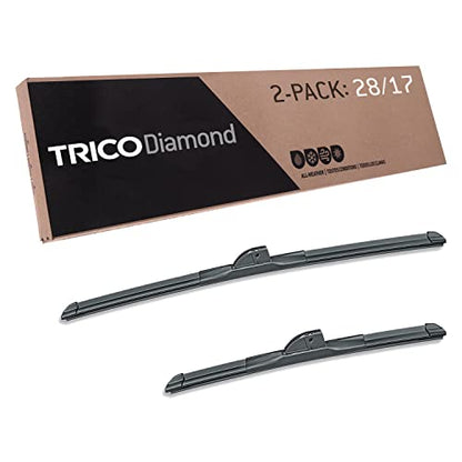 Diamond 28" + 17" Super Premium Automotive Replacement Windshield Wiper Blades (2 Count)