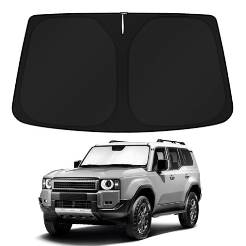 Windshield Sun Shade for 2024 2025 2026 Toyota Land Cruiser Accessories Custom Fit Full Covered Sunshade Block UV Rays Keep Your Car Cooler