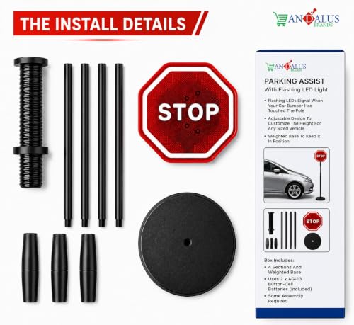 Flashing LED Stop Sign Garage Parking Assistant System