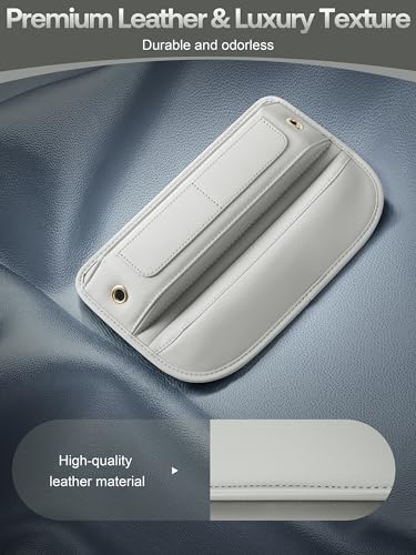 Universal Fit Premium Leather Car Seat Gap Filler Organizer (2 Count)