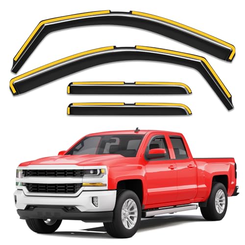 Window Visors Rain Guard for Chevy Silverado (4 Count)