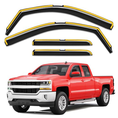 Window Visors Rain Guard for Chevy Silverado (4 Count)