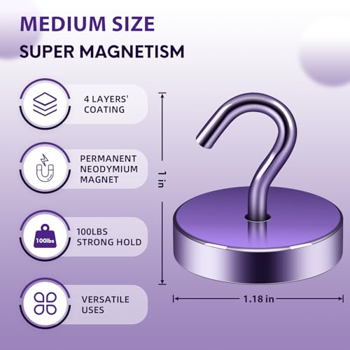 Magnetic Hooks Steel Tube Design for Cruise (10 Count)