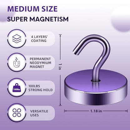 Magnetic Hooks Steel Tube Design for Cruise (10 Count)