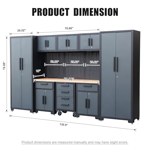 Gray Garage Storage Cabinet System 9
