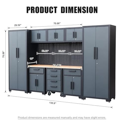 Gray Garage Storage Cabinet System 9