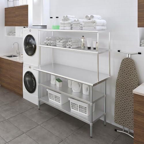Stainless Steel Work Table with 2 Shelves