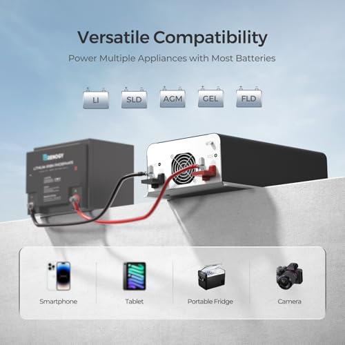 Inverter PUH 1000W Pure Sine Wave Power Inverter with UPS Transfer Switch & Bluetooth