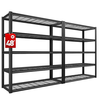 48" W Garage Shelving Heavy Duty Load 2500LBS (2 Count)