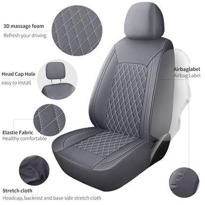 Faux Leather Front Car Seat Covers (2 Count)