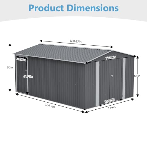 10x14 FT Outdoor Storage Shed