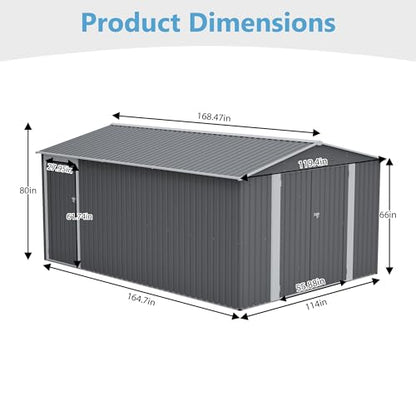 10x14 FT Outdoor Storage Shed