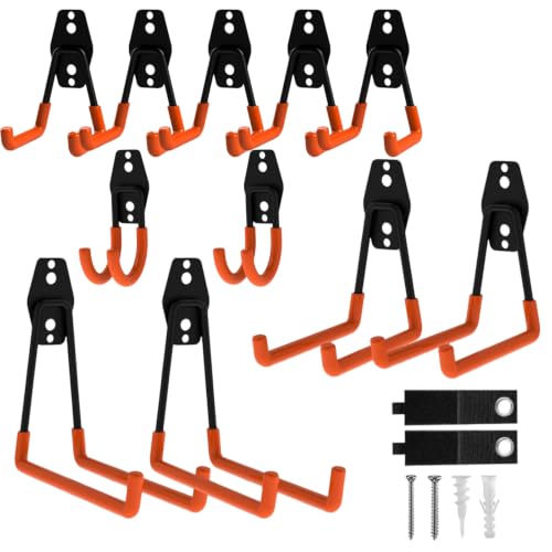 Garage Hooks 12 Pack Wall Hooks for Hanging Heavy Duty Ladders (12 Count)
