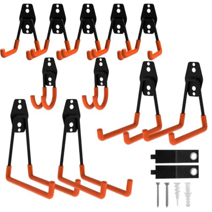 Garage Hooks 12 Pack Wall Hooks for Hanging Heavy Duty Ladders (12 Count)