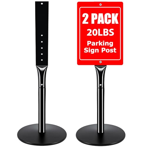 2Pack Heavy Duty Parking Sign Post for Outside (2 Count)