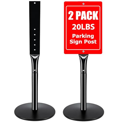 2Pack Heavy Duty Parking Sign Post for Outside (2 Count)